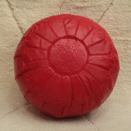 Rød marokkansk puf