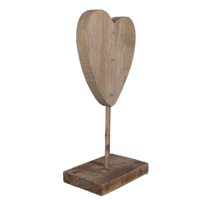 Decoration Image Heart 15x8x27 cm Brown Wood