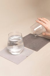 Natural bath towel (in set)