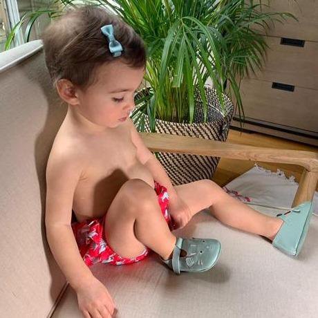Sæt med 4 babysløjfer - Sky