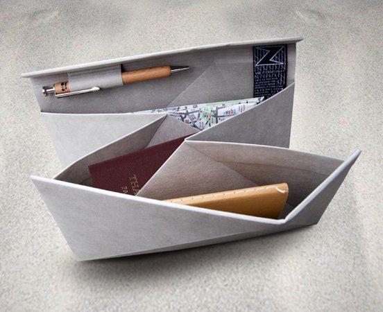 Cellulose fiber travel document holder organizer