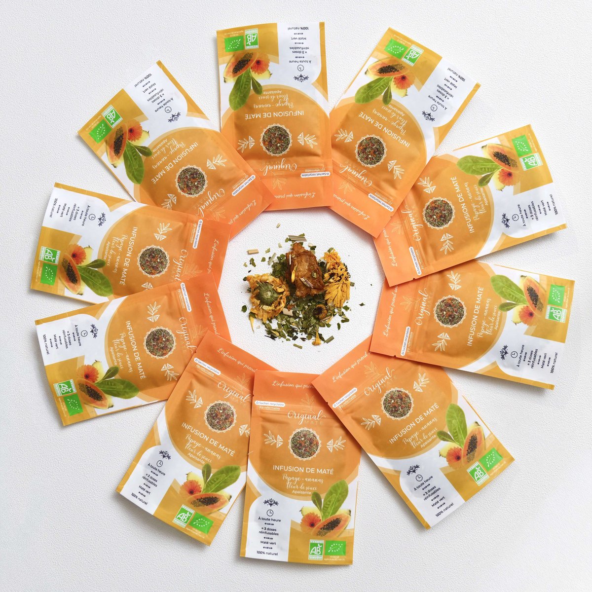 Infusion de maté papaye ananas souci - 10g