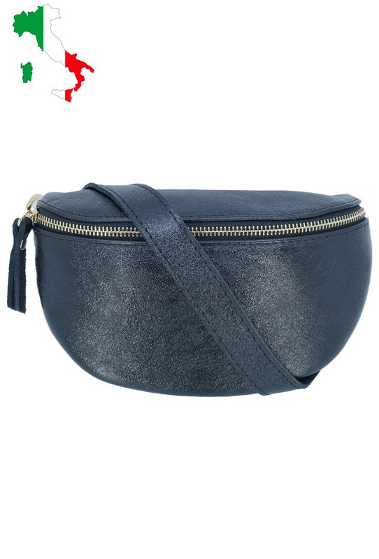 Riñonera en piel metalizada brillante iridiscente Talla M IT2516