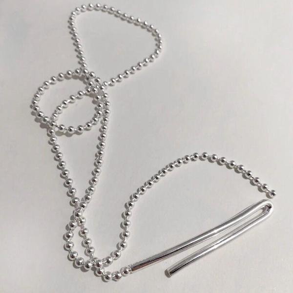 Minimalistisk Longline Ball Chain halskæde