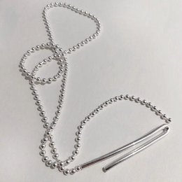 Minimalistisk Longline Ball Chain halskæde