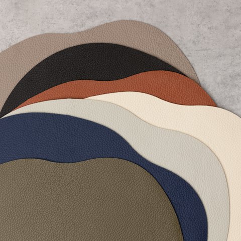 Tischset und Untersetzer aus Leder MILLSTONES