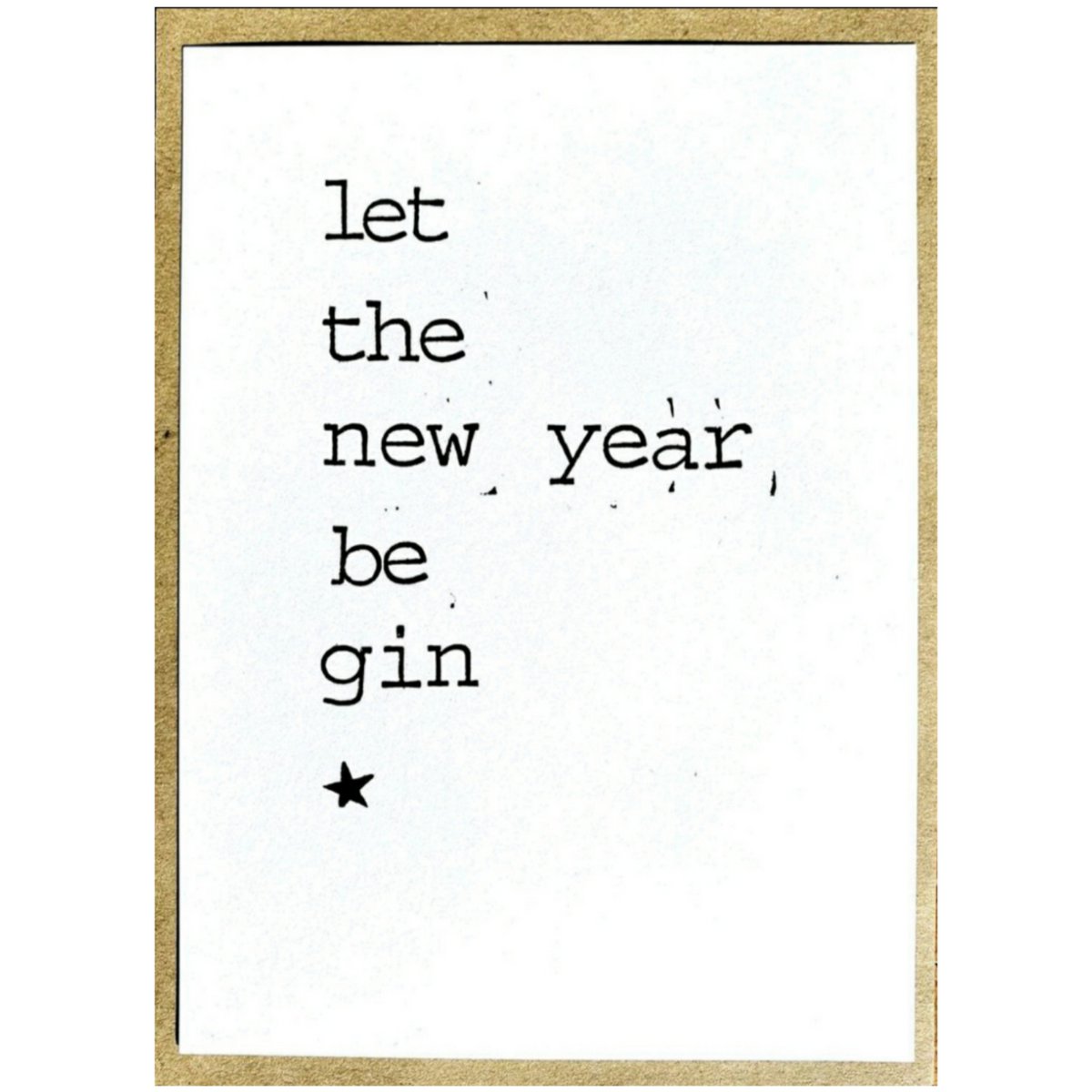 Let the new year be gin