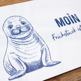 Breakfast board melamine seal “Hello, breakfast is ready!”