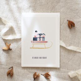 Greeting card · Be merry and bright