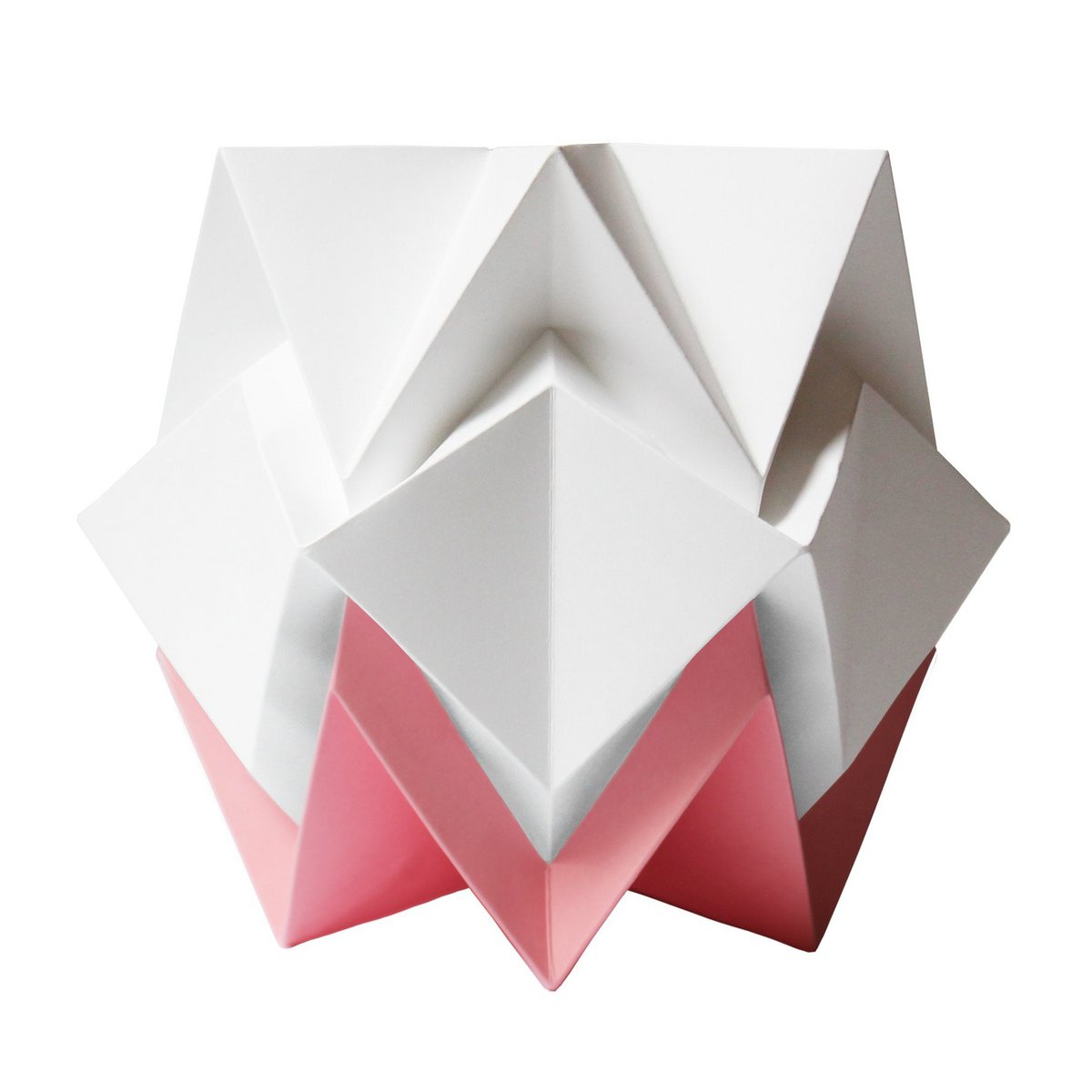 Tweekleurige origami papieren tafellamp - maat M
