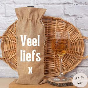 Wine bag | Gift box Lots of Love X | Jute