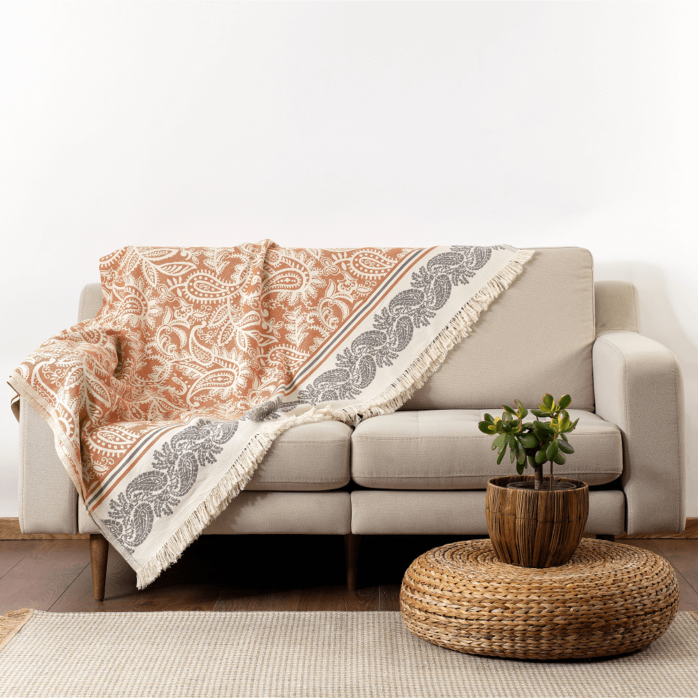 Dolce dubbellaags paisley katoenen plaid