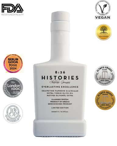 8:26 Histories Extra Vierge Olijfolie 200 ml fles Premium Luxe Editie