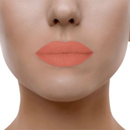 Long-lasting liquid lipstick in a warm, coral shade. Creamy formula with a satin finish.