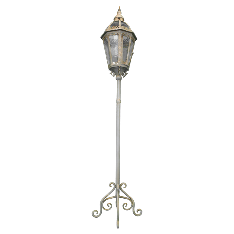 Lámpara de pie Lantern h 164x26 cm estilo shabby chic