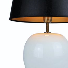 Lampada da tavolo in ceramica bianco crema 35 cm