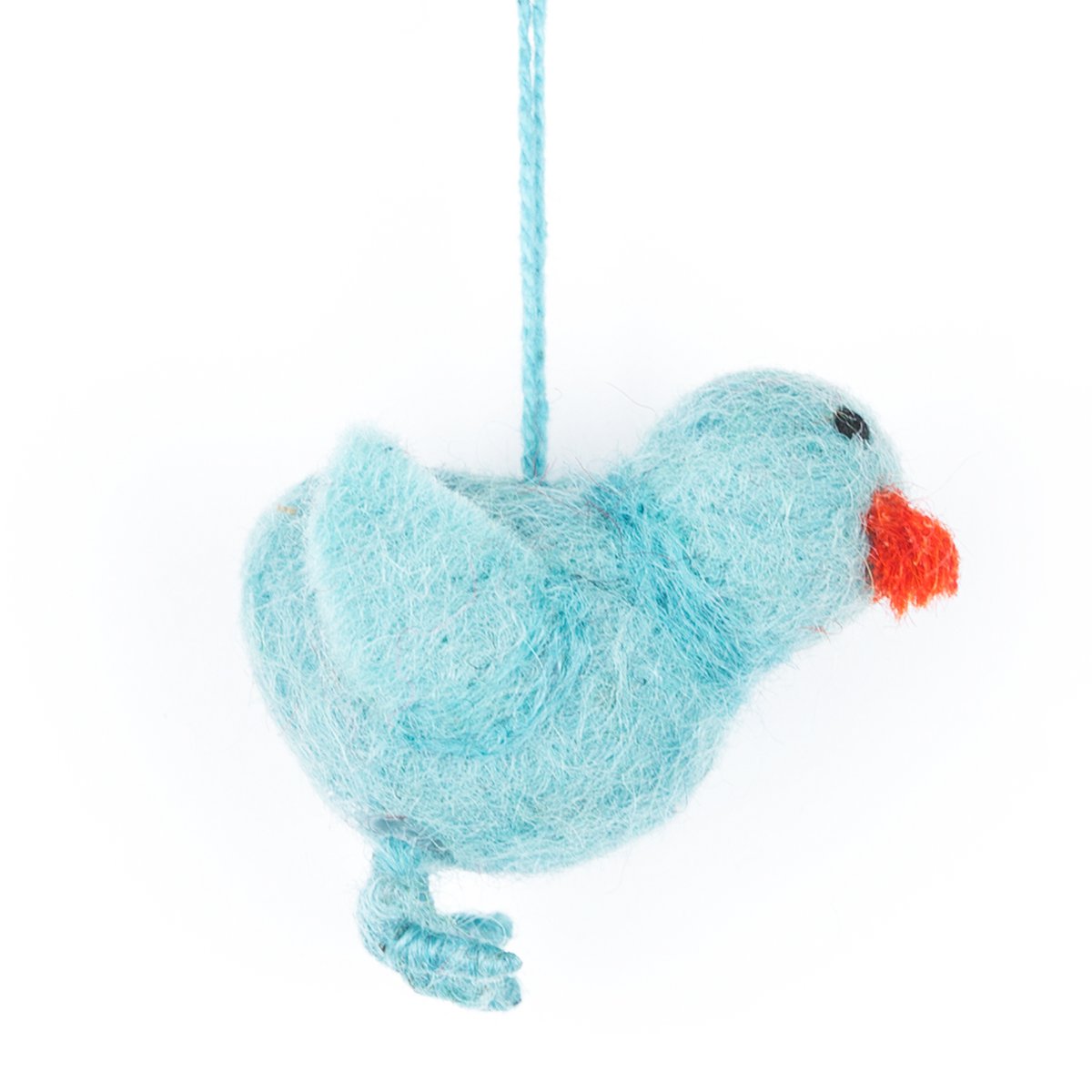 Decoración de pollito de Pascua colgante de fieltro hecho a mano (juego de 6)