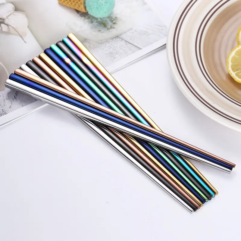 Pair of Reusable Chopsticks - Stainless steel - 5 colors available
