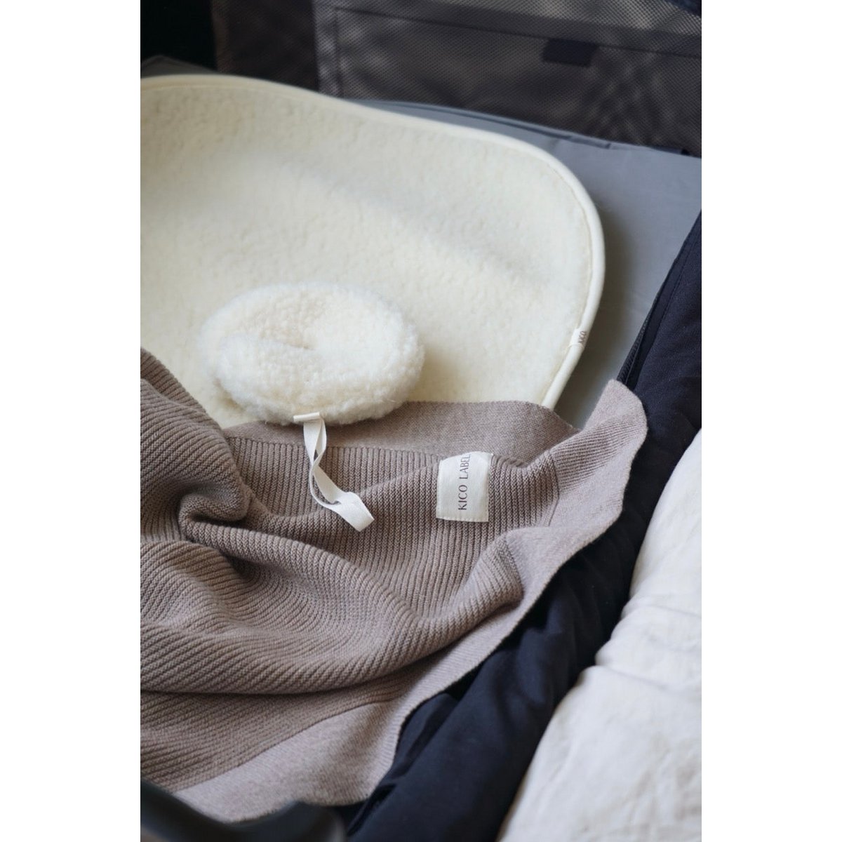 Unterlage für Kinderbett/Beistellbett/Bett – Merinowolle