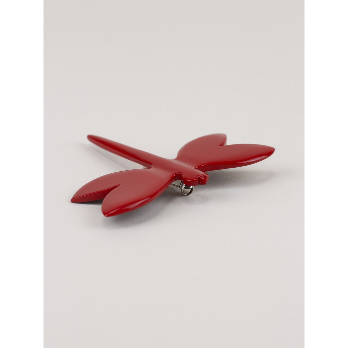 Rood gelakte libelle broche