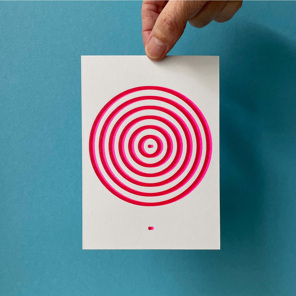 Postal Riso Blur Pink/Red, risografía, DIN A6