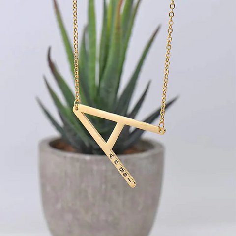 26 English Letter Pendant European Titanium Steel Necklace - Letter Pendant necklace