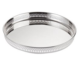 EDZARD dienblad galerij dienblad dienblad Delphi, rond, edel verzilverd, diameter 30 cm
