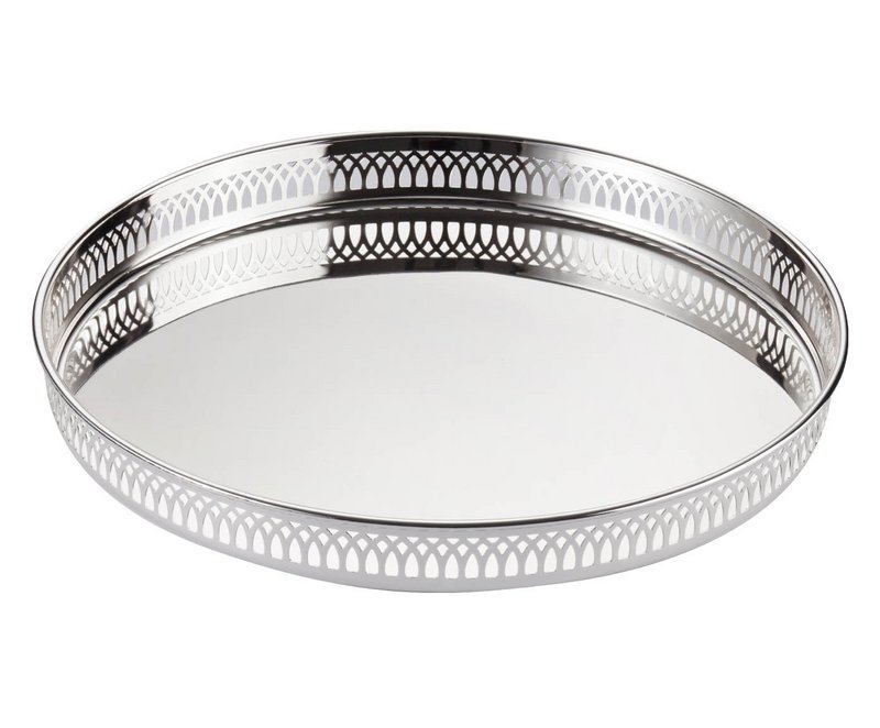 EDZARD bakke galleri bakke serveringsbakke Delphi, rund, forsølvet, diameter 30 cm