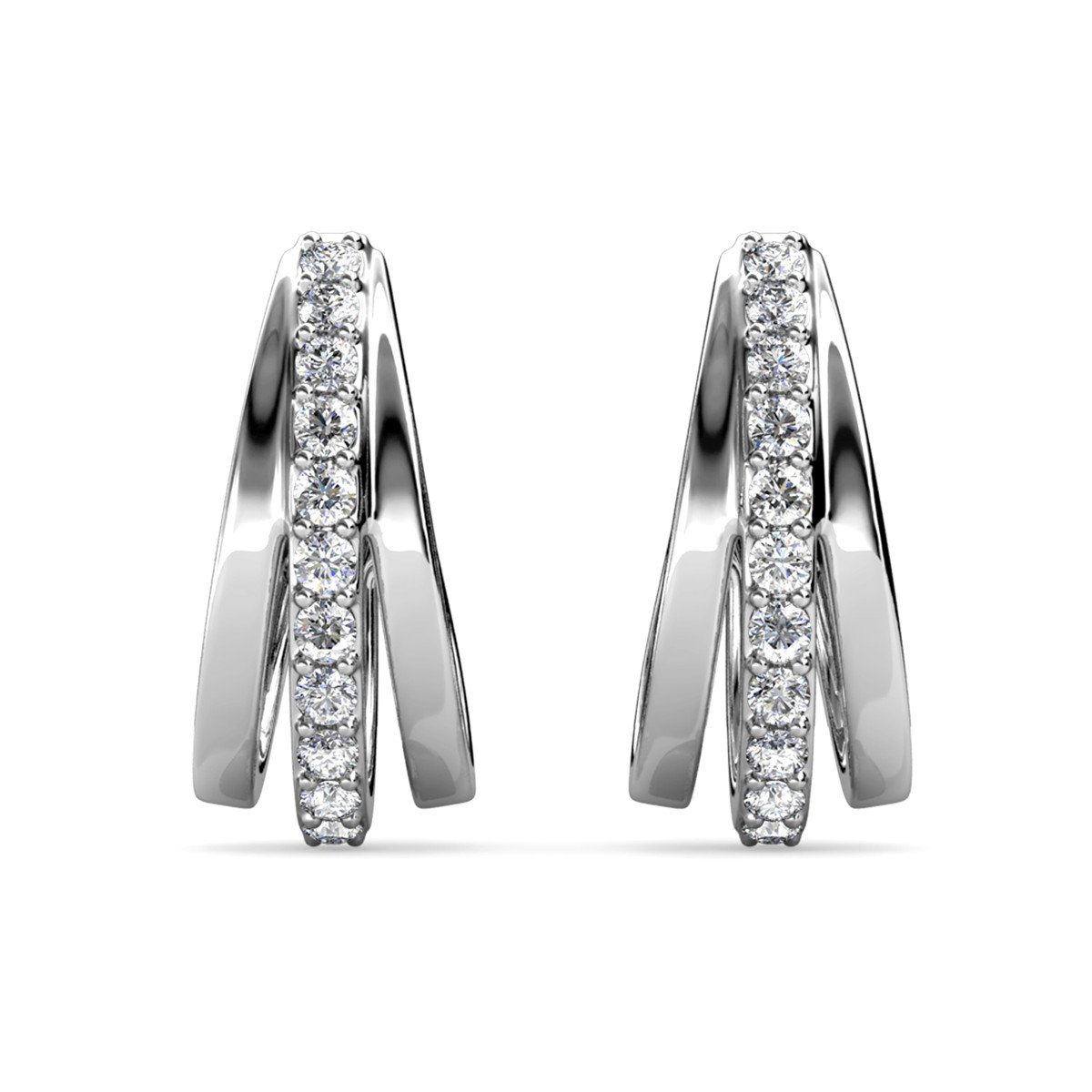 Aurielle Creolen – Silber und Kristall