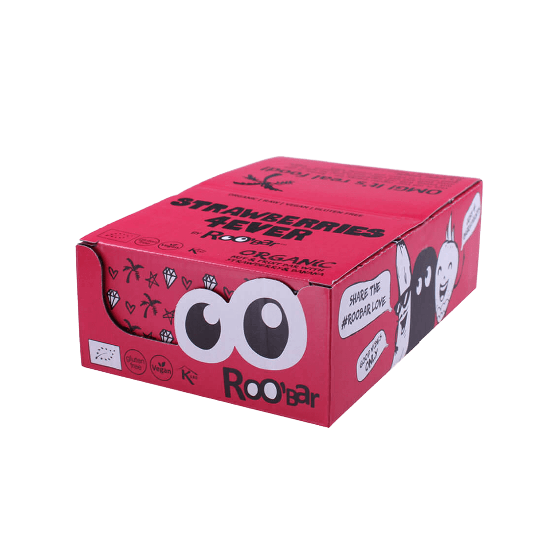 Strawberries 4ever Bar, organic, Roobar, 30g
