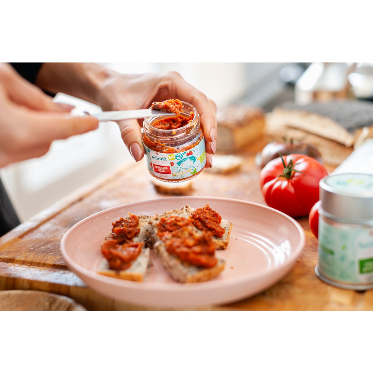 TOMATEN-OREGANO-TAPENADES FÜR BABYS - OHNE SALZZUSATZ - OHNE ZUSATZSTOFFE - 90G - AB 12 MONAT