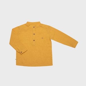 OrganicEra Biologisch mousseline babyshirt, mosterd