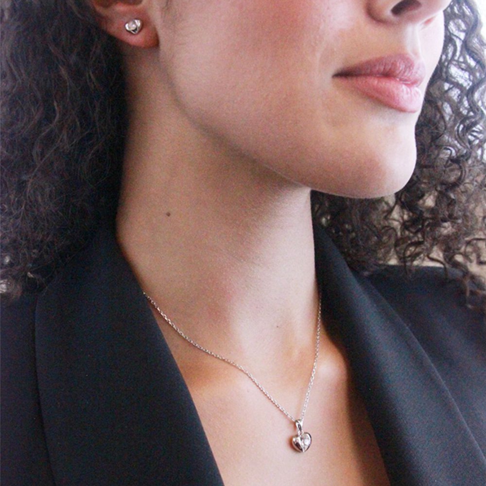 Pendientes Simply Love - Plata y Cristal