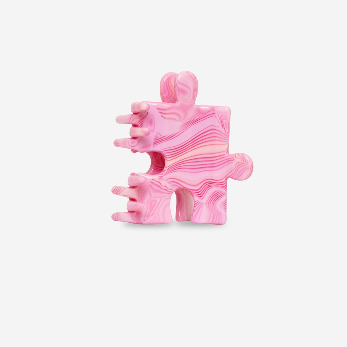 Hair Clip - Puzzle Pinky Ink