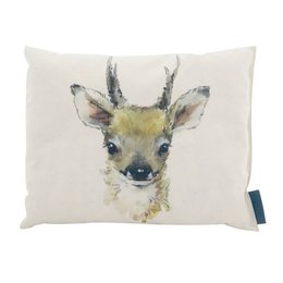 10 grenen kussens display: egel, vos, hert & Co. | 100% grenen | Natuurcadeauset | Kalmerend natuurlijk kussen met bosdiermotieven