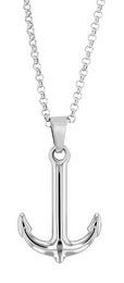 "Shir", stainless steel pendant, anchor, silver-colored