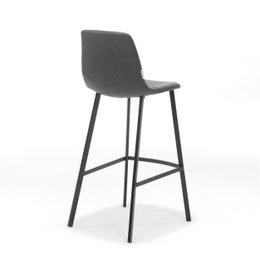 Barstool bari black fabric vintage black