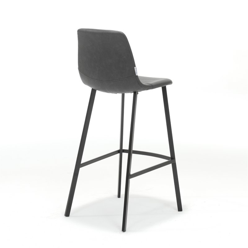 Barstool bari black fabric vintage black