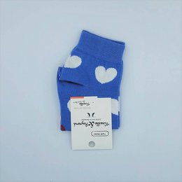 Calzini - L'inseparabile - cuore bianco azzurro pastello