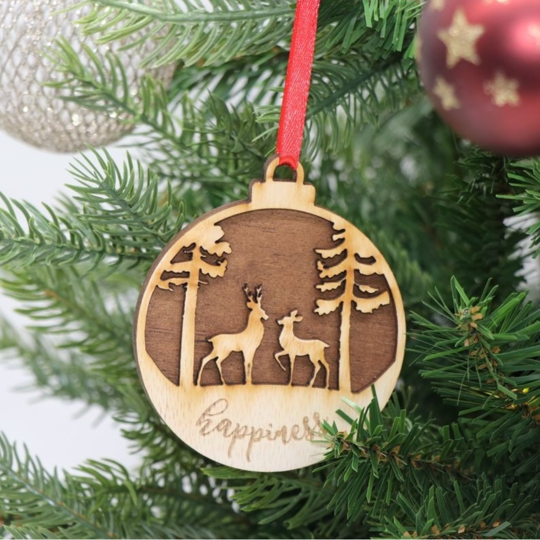 Christmas pendant / Christmas ornaments style1 - Set of 6