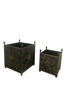 Set Pflanzgefäße aus Eisen, 42x42x51cm, 1kg