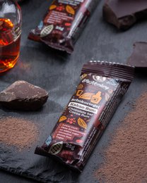 Gourmetchokoladebar "Kakao & Rum" 25g - Vegansk chokolade, uden tilsat sukker og glutenfri (alkoholfri)