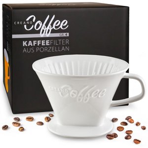 Creano porseleinen koffiefilterformaat. 4 Wit