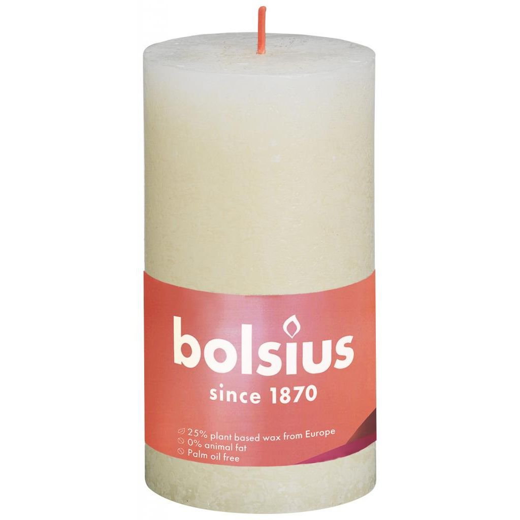 Bolsius Rustic pillar candle 130/68 Ivory