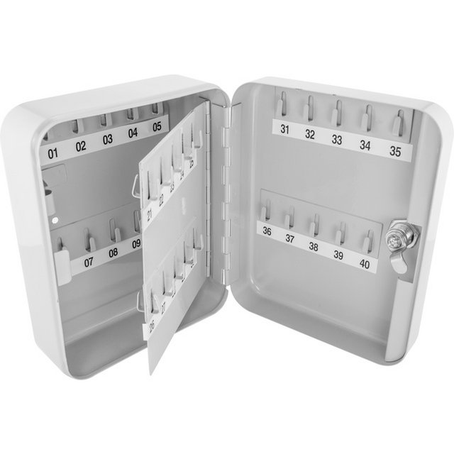 Szafka na klucze Alco 200x160x80mm szara na 40 kluczy