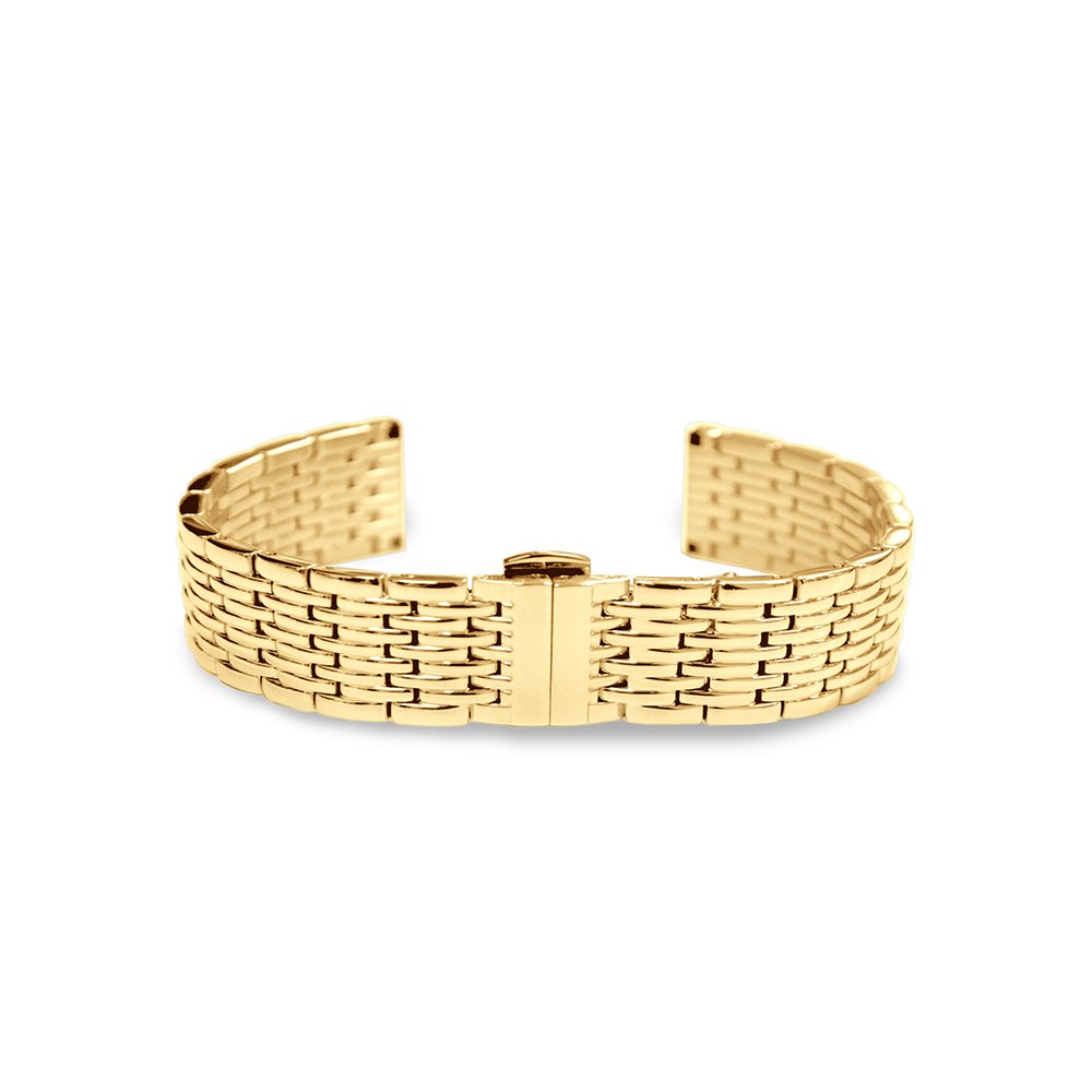 Armband 16 mm - Stahl Gold