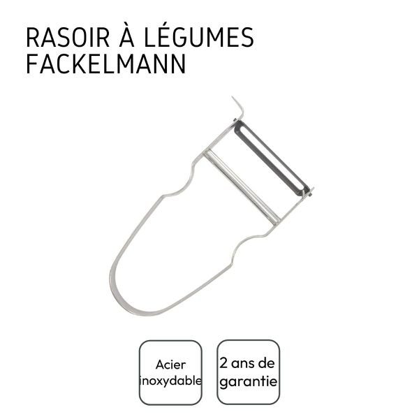 Duo Pendulum vegetable peeler and Castor stainless steel vegetable shaver Fackelmann