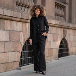 Camicia a maniche lunghe in lino Rebeca