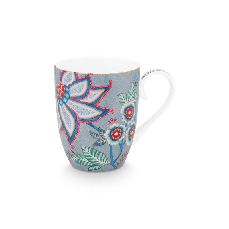 Mug Large Flower Festival Light Blue 350ml