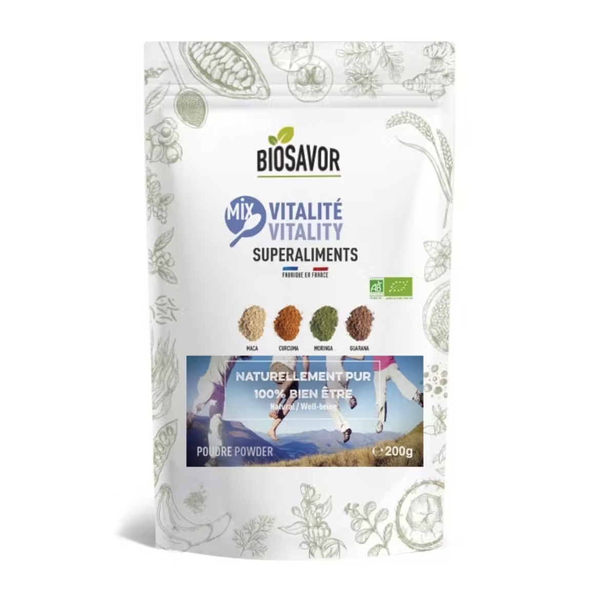 MIX VITALITÉ EN POUDRE - 200G - COMPLÉMENT ALIMENTAIRE